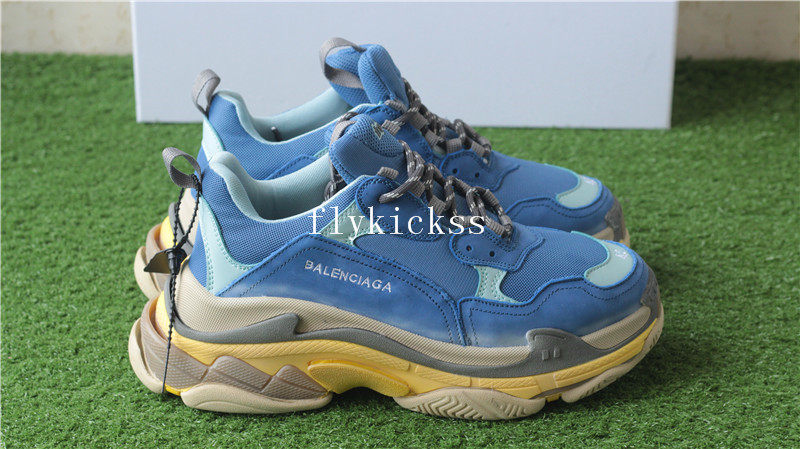 Balenciaga 2017 Fall Winter Washed Old Show Sneaker Blue